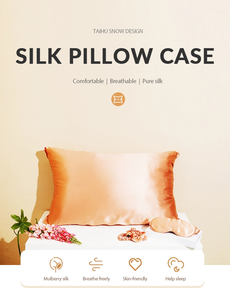 New Wholesale 22mm Natural Silk Pillowcase Skin-Friendly Gift Set Eyemask for Sleeping